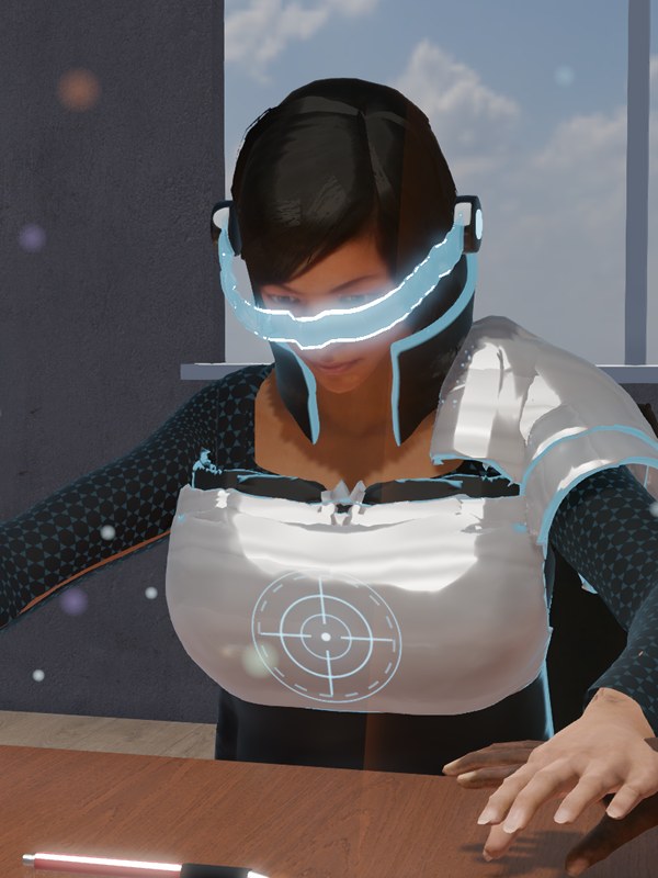 Aiko the Marksman, a character in PenBlow Simulator