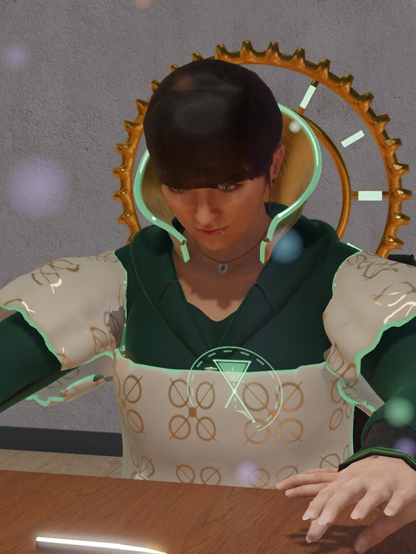Sofia the Timekeeper, a character in PenBlow Simulator